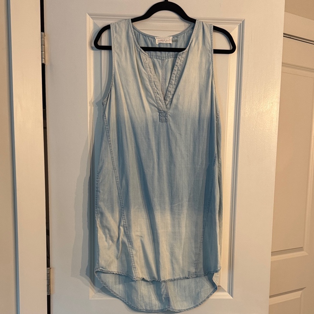 Mustard Seed Light Blue Sleeveless Mini Dress